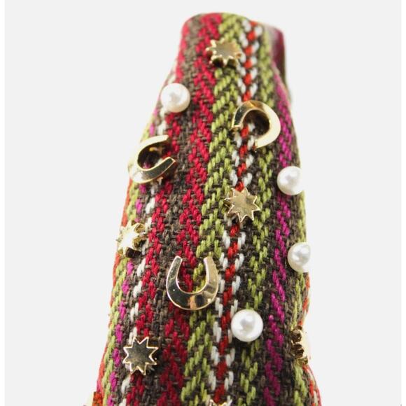 RARE Lele Sadoughi Horseshoe Star Pearl Embellished Knotted Bohemian Headband - Picture 7 of 10